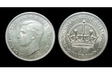 1937 Australia George VI 1 Crown Silver coin AU/UNC