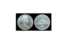 Canada 1966 Queen Elizabeth II Voyaguer $1 Silver coin UNC