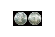 Canada 1967 Queen Elizabeth II Goose $1 Silver coin UNC